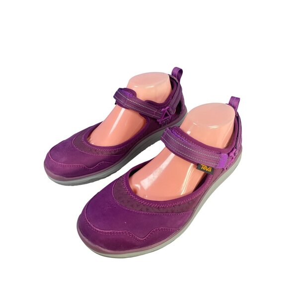 NEW Teva Terra-Float Leather Waterproof Shoes Sneakers Mary Jane W's 10 Purple - Picture 5 of 14